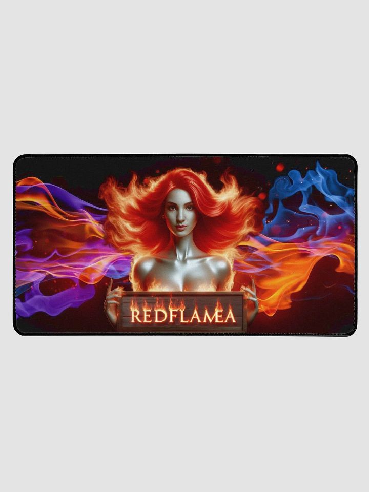 Red flame big Desk Mat product image (1)