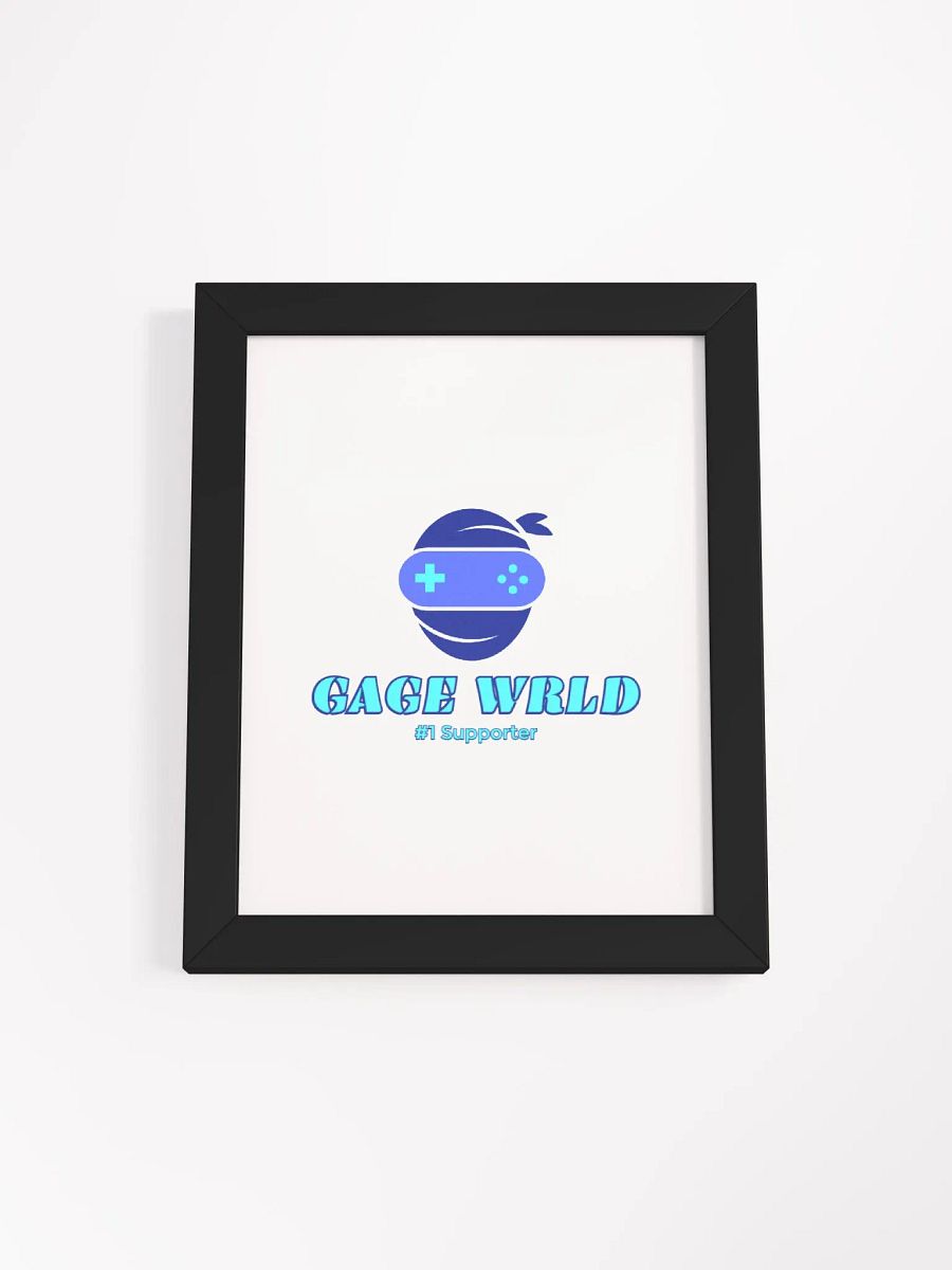 Gage WRLD #1 Supporter Framed High-Quality Matte Poster product image (1)