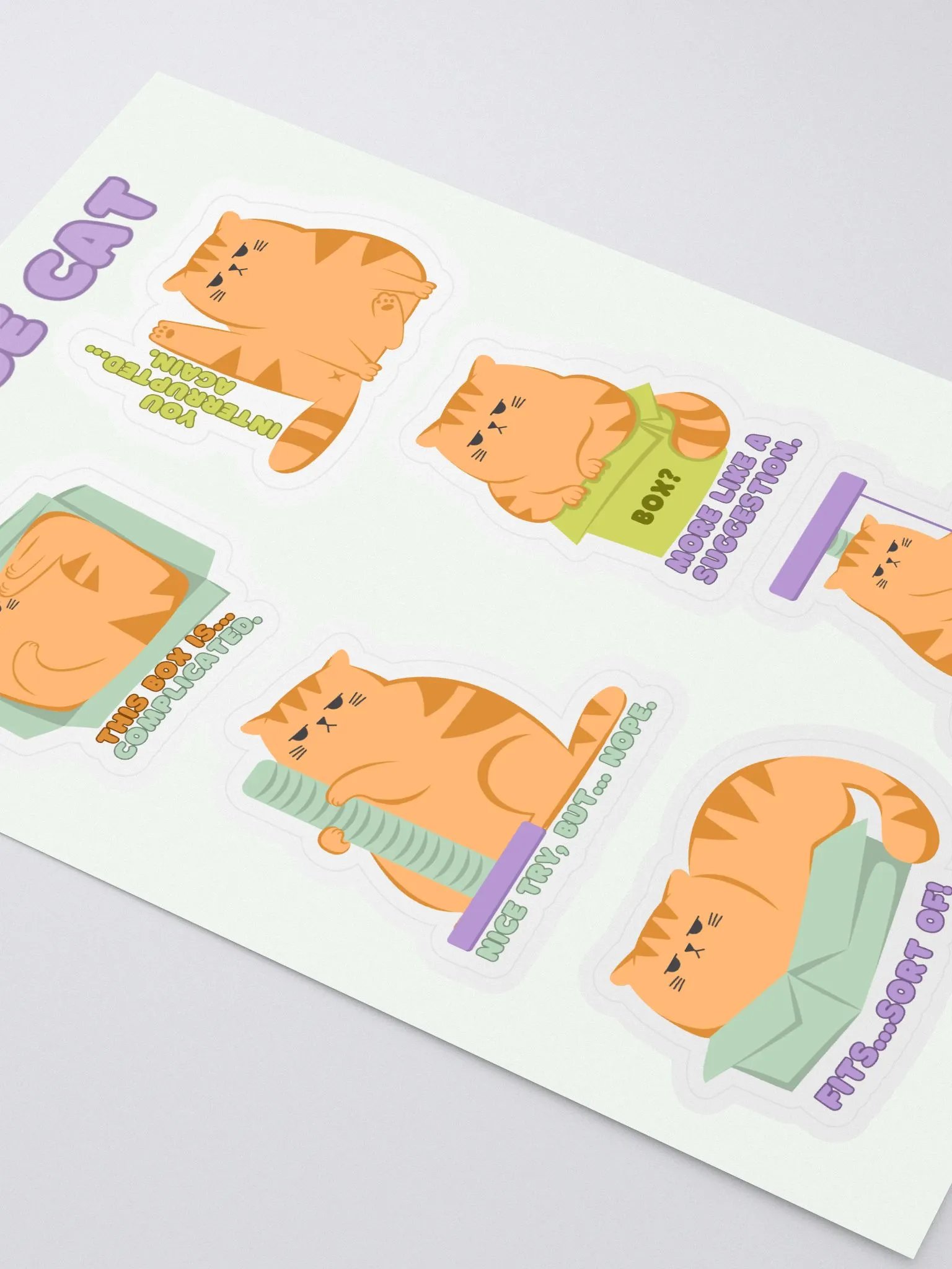 Orange Cat Skicker Sheet product image (2)