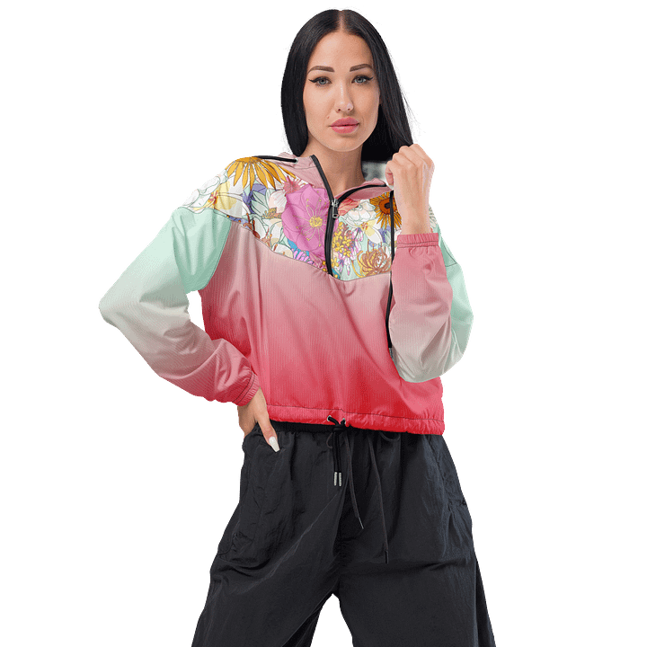 Flower Women's crop Windbreaker product image (1)