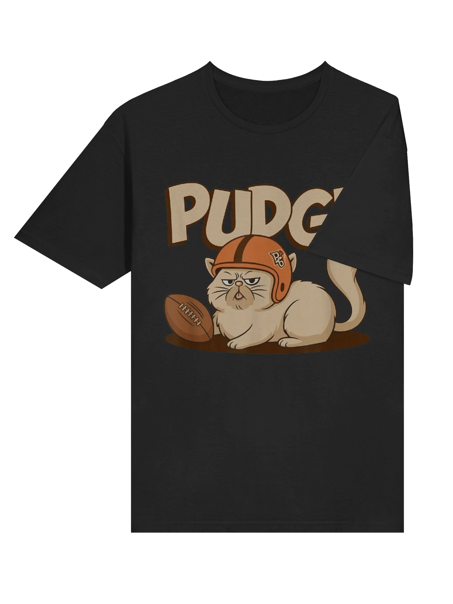 PUDGE Grumpy Cat Football Helmet T-Shirt product image (63)