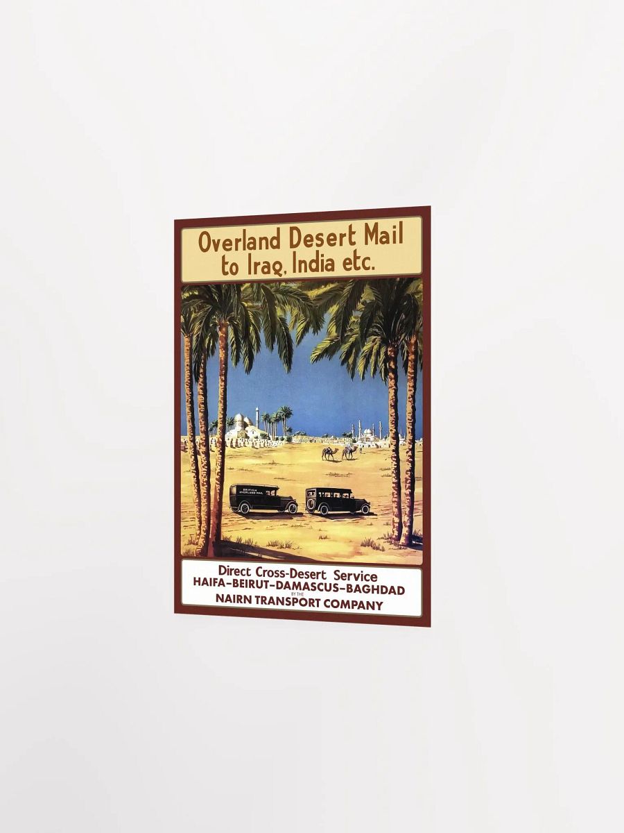 Haifa, Beirut, Damascus, Baghdad. Nairn transport Co. Israel, Palestine, Lebanon, Syria, Iraq 1923 — retro travel poster, vintage travel art product image (7)