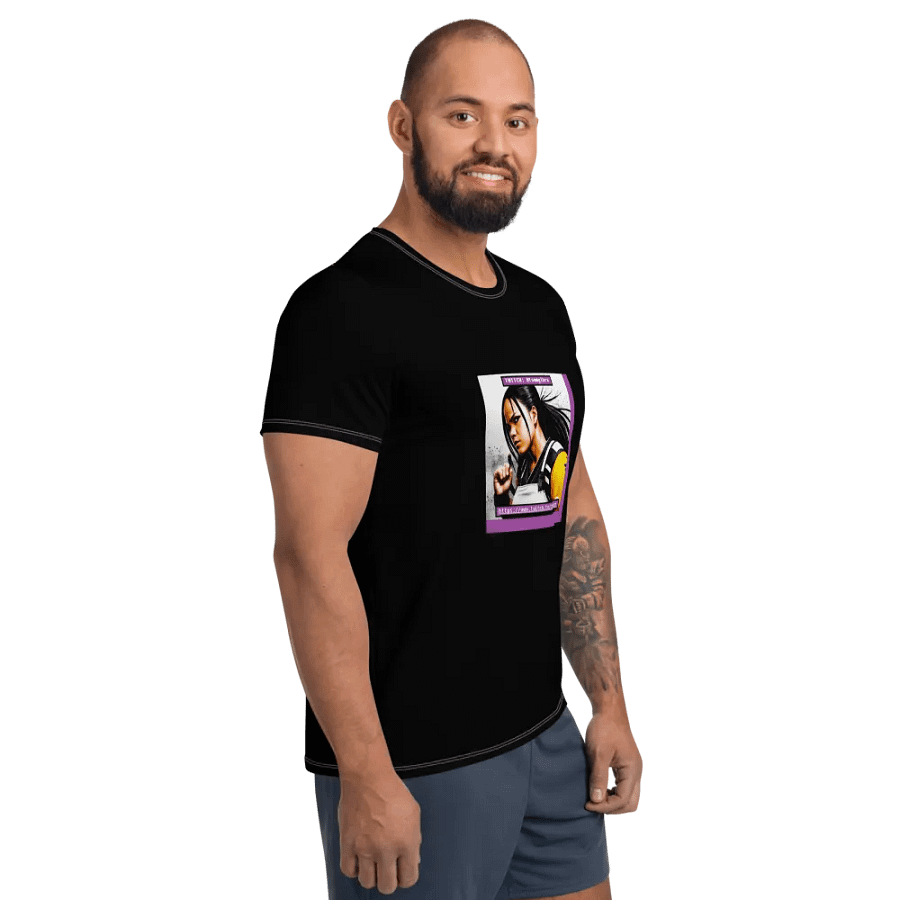 Determined Warrior All-Over Print Athletic T-Shirt product image (8)