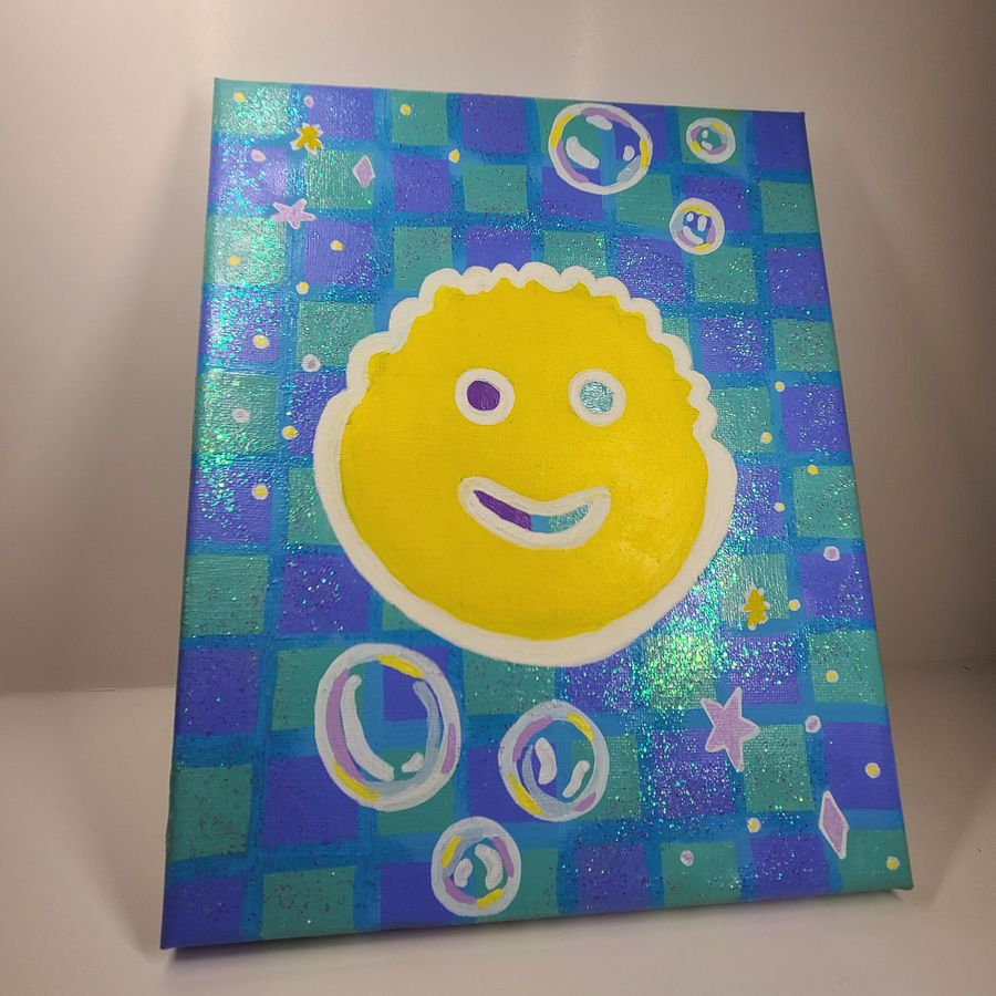 YAASSS, SCRUB DADDY!!! 8x10 painting on canvas product image (3)