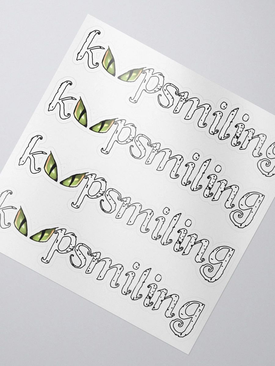 Keep Smiling w/eyes and white text sticker product image (2)