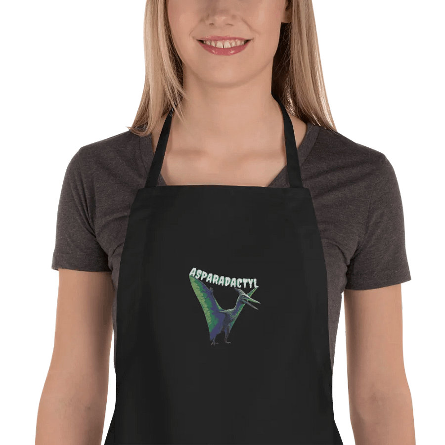Asparadactyl - Asparagus Pterodactyl Dinosaur Embroidered Apron product image (1)