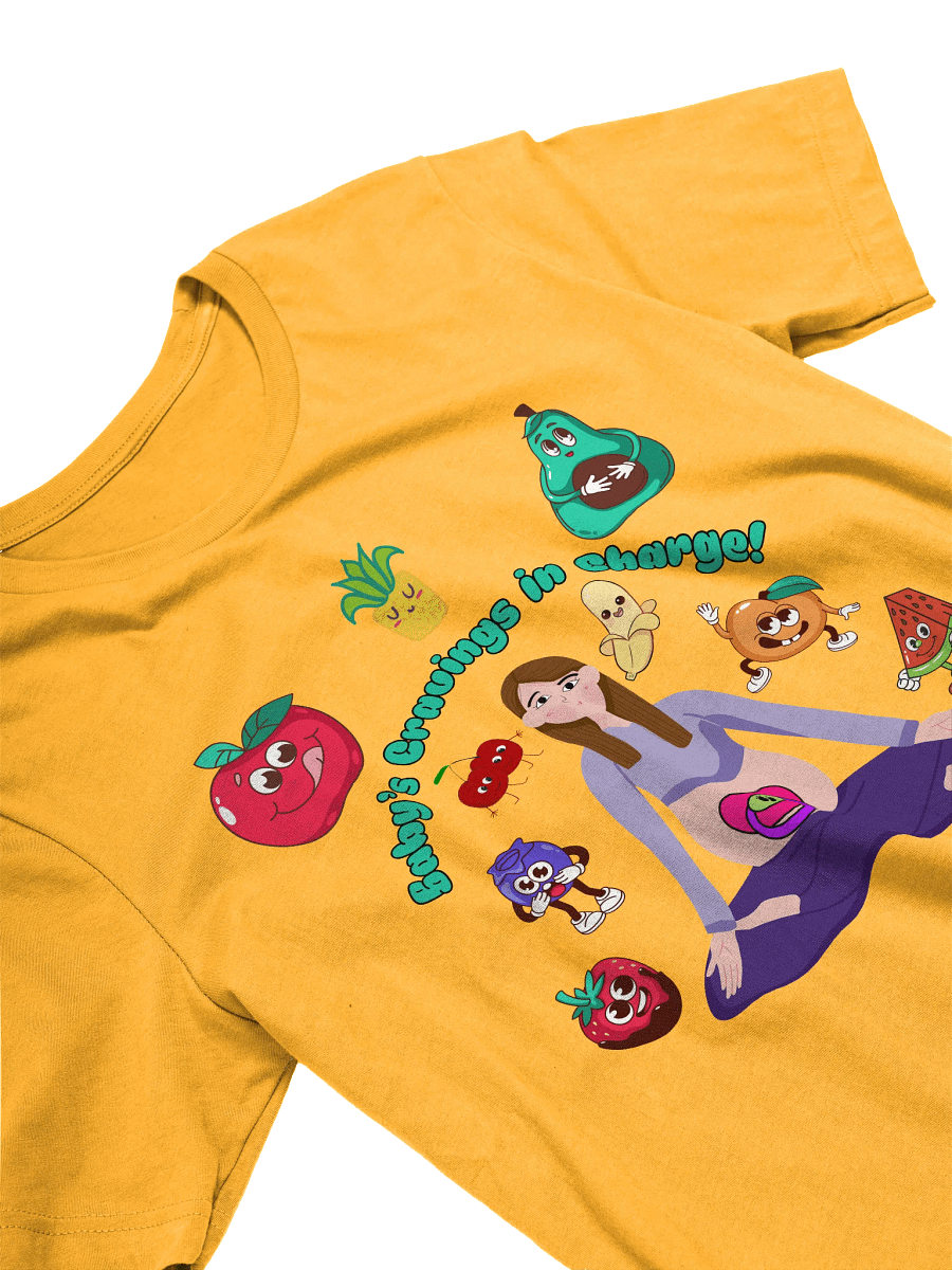 Pregnancy Announcement Unisex Tee, Yoga Mom Cravings T-Shirt, Fruit & Pacifier Design, Funny Maternity Shirt, Gender Reveal Top product image (27)