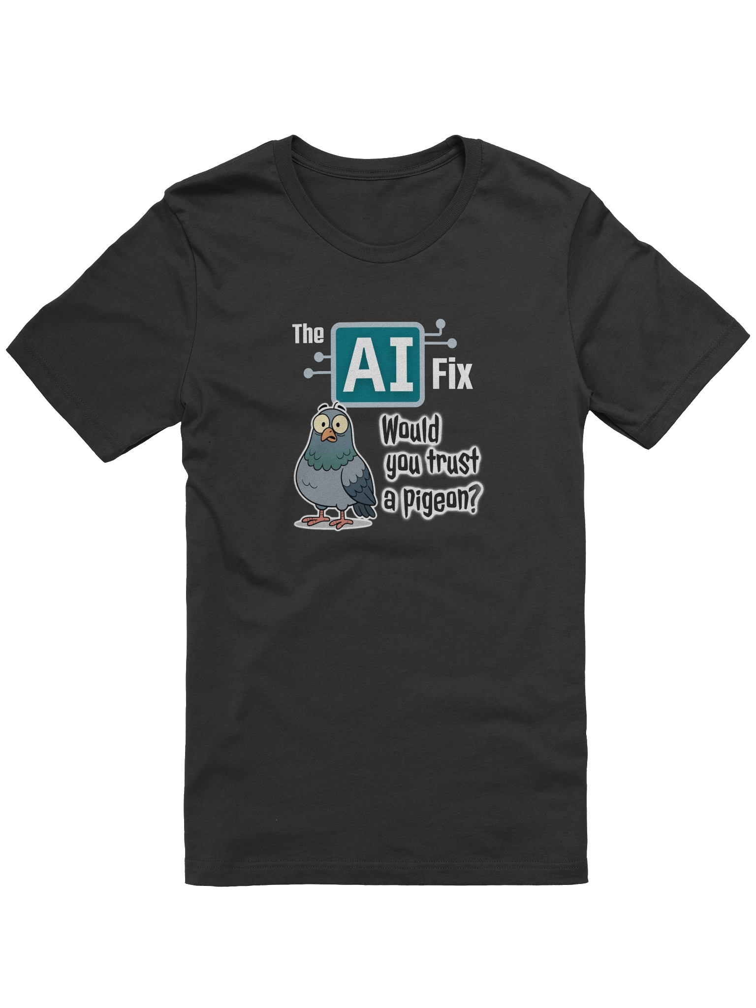 The AI Fix: Would you trust a pigeon? Unisex Supersoft T-Shirt product image (1)