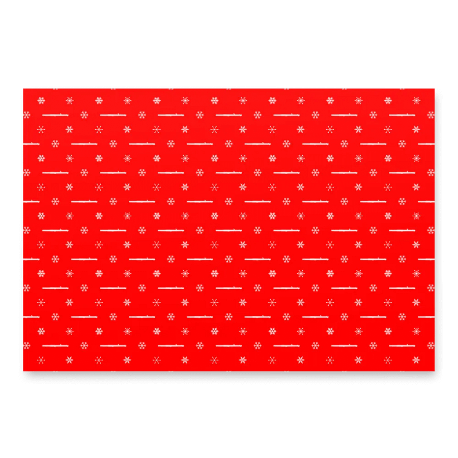 Flutes and Snowflakes - Piccolo - Red Gift Wrap Paper product image (3)