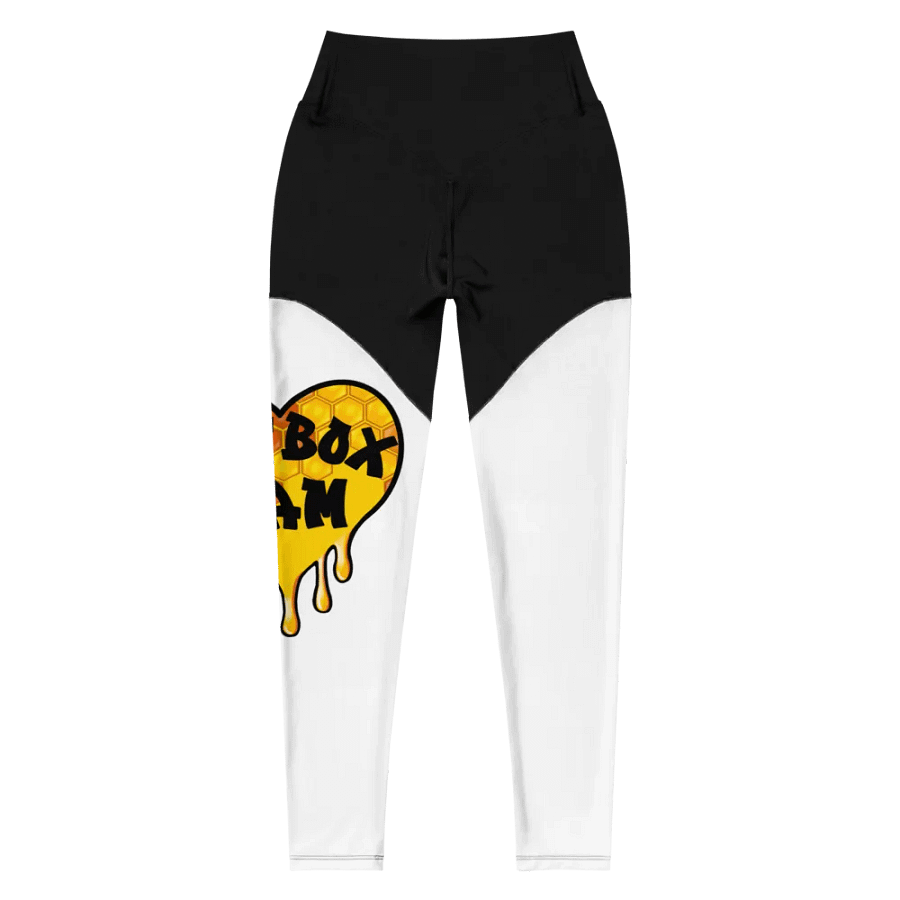 HOT BOX FAM GOLD HONEY COMB LOGO SPORT LEGGINGS product image (3)