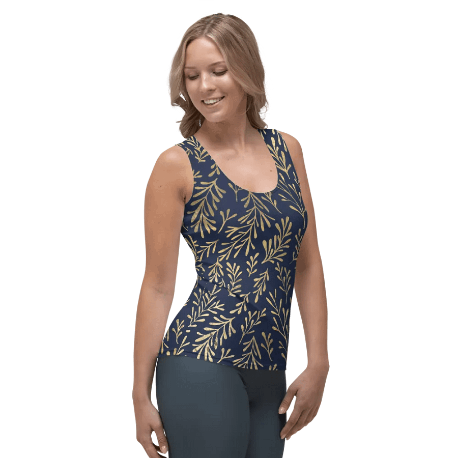 Golden Foliage All-Over Print Tank Top product image (4)