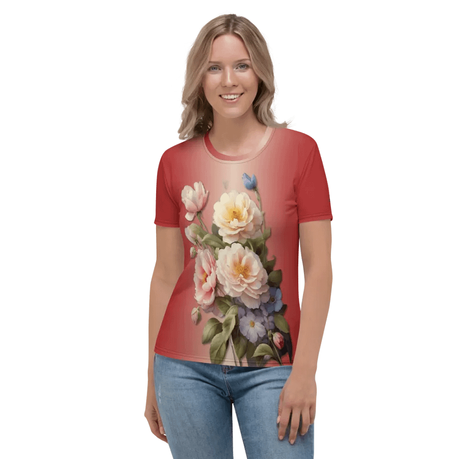 Floral Themed All Over Print T-shirt product image (2)