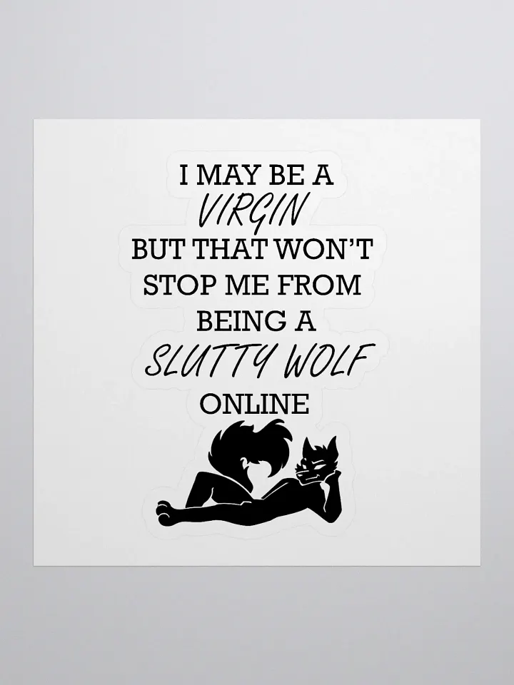 Slutty Wolf Kiss Cut Sticker product image (1)