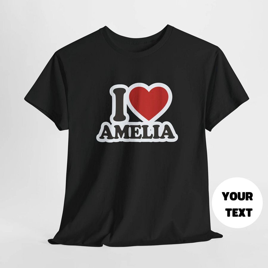 I Love | individuelles T-Shirt | Personalisierte Geschenke mit Deinem Text | I Love Herz Shirt | Paar Partner Geschenk Weihnachten product image (5)