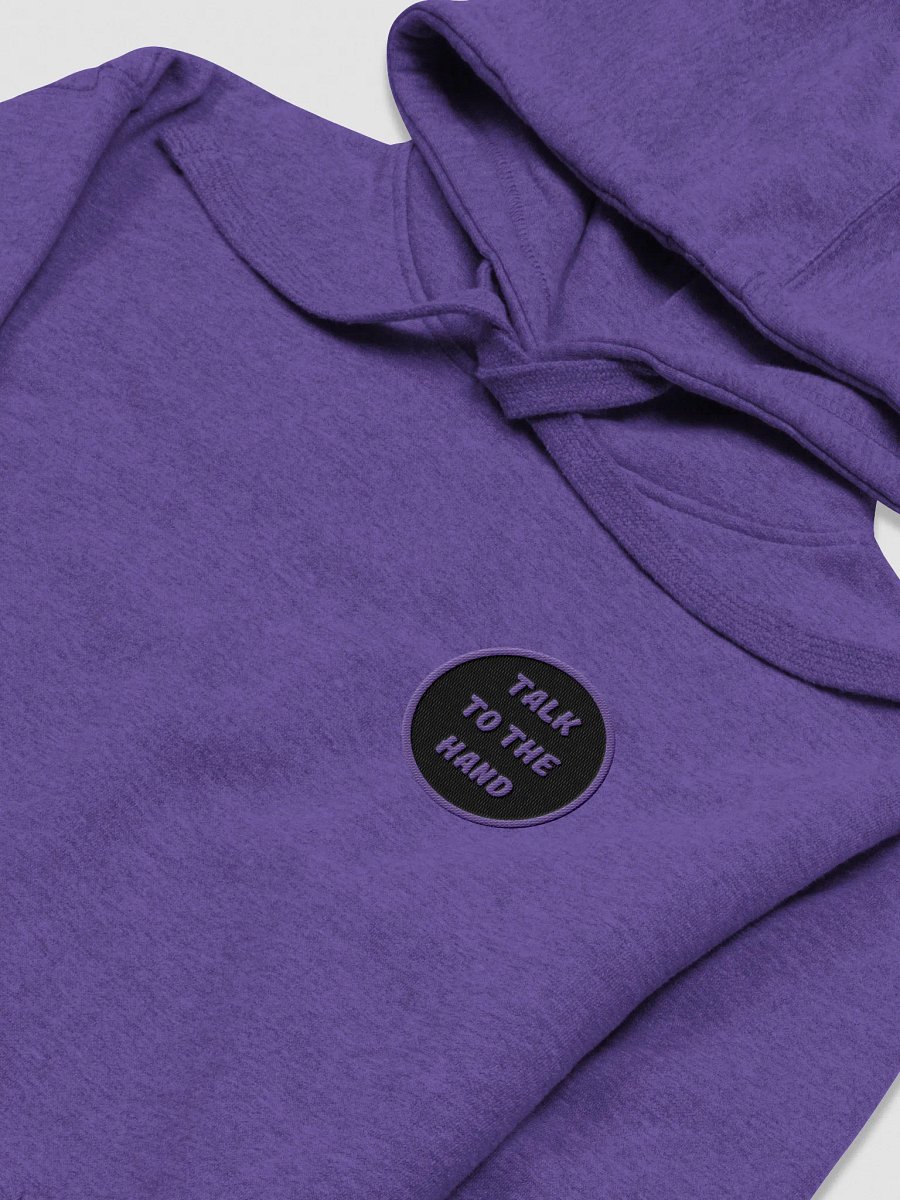 Talk To The Hand Unisex Premium Hoodie- Embroidered Purple product image (2)