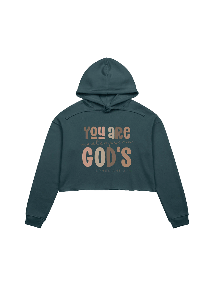You Are God's Masterpiece: Inspirational Crop Top Hoodie from U+God product image (5)
