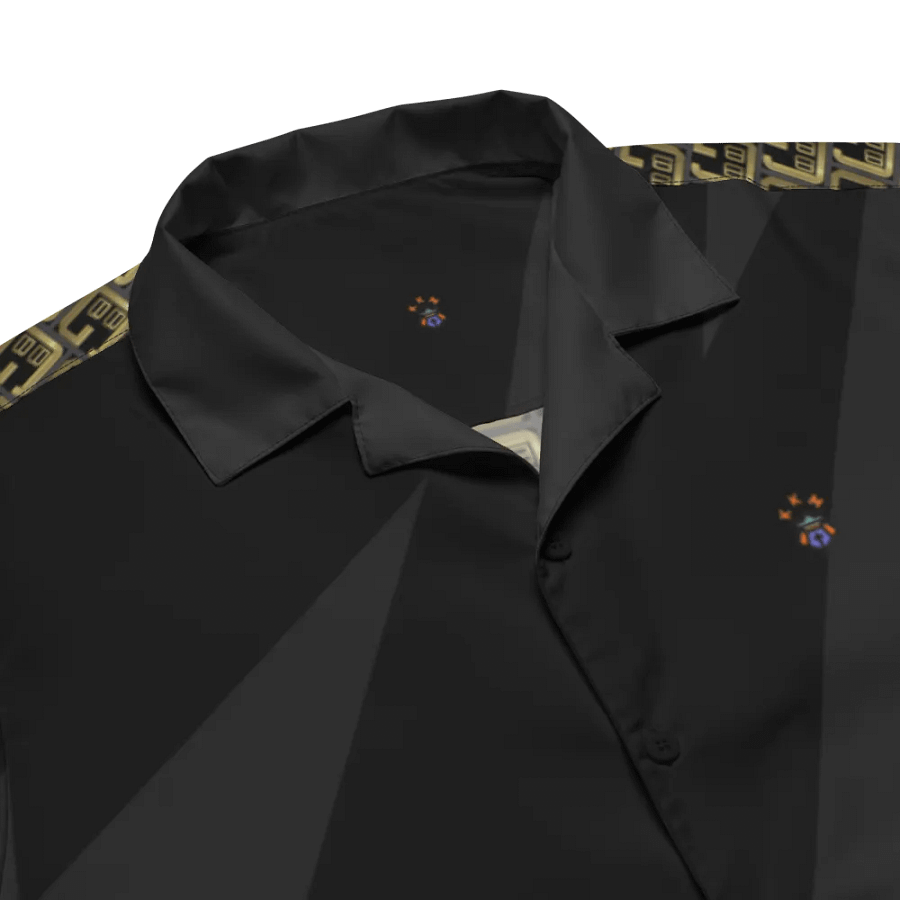 Black Blessed by God Designer Logo in Back Button-up Shirt product image (3)