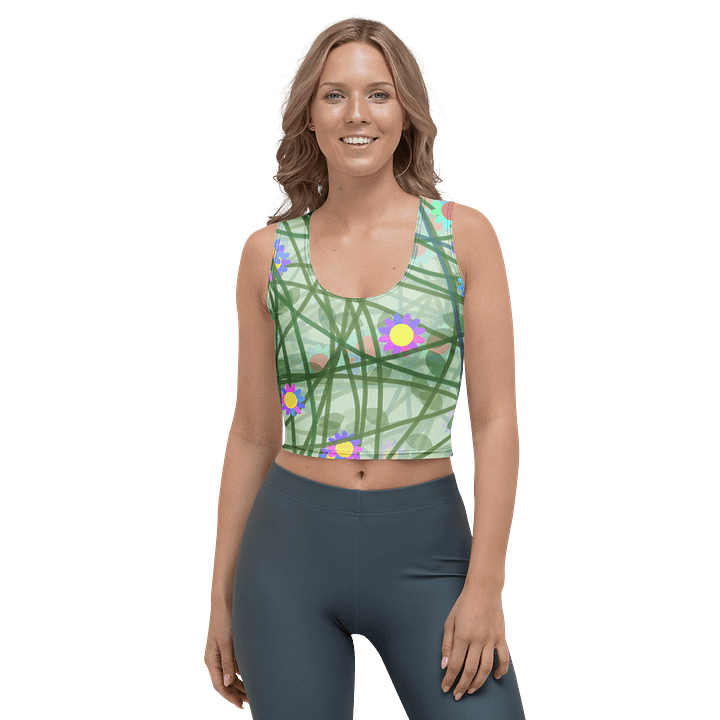 Vibrant Botanical Chaos Crop Top product image (1)