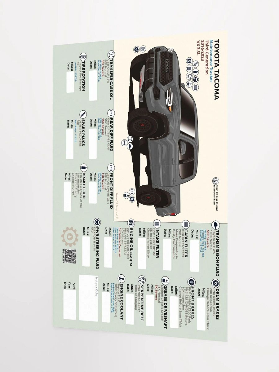3RD GEN MAINTENANCE TRACKER V1.2 - Gray product image (4)