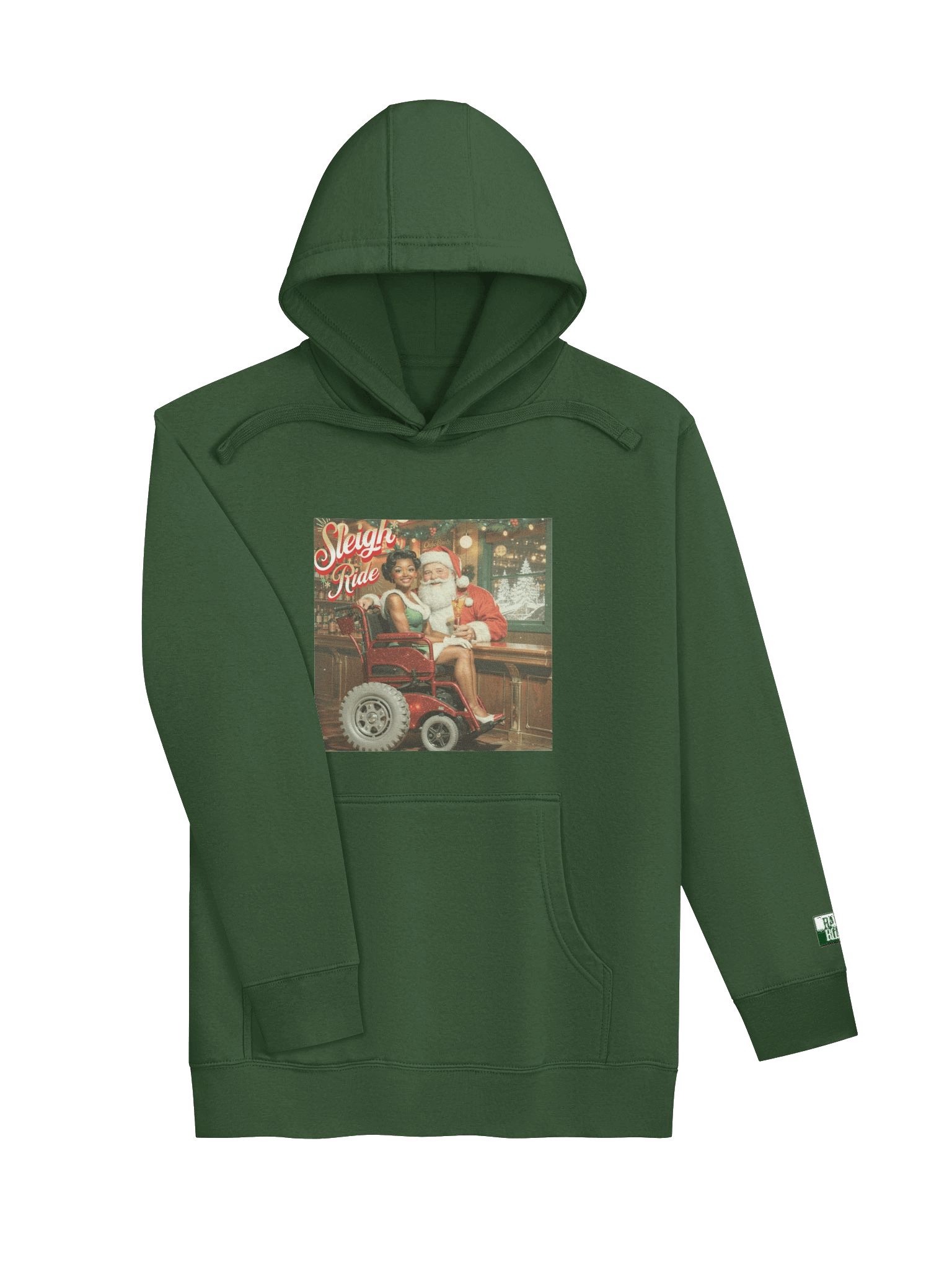 Vintage Pin-up Sleigh Ride Unisex Hoodie product image (3)