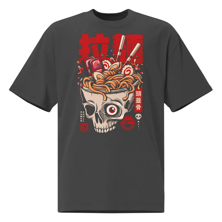 Skull Ramen Noodles - Oversized Tee product image (1)