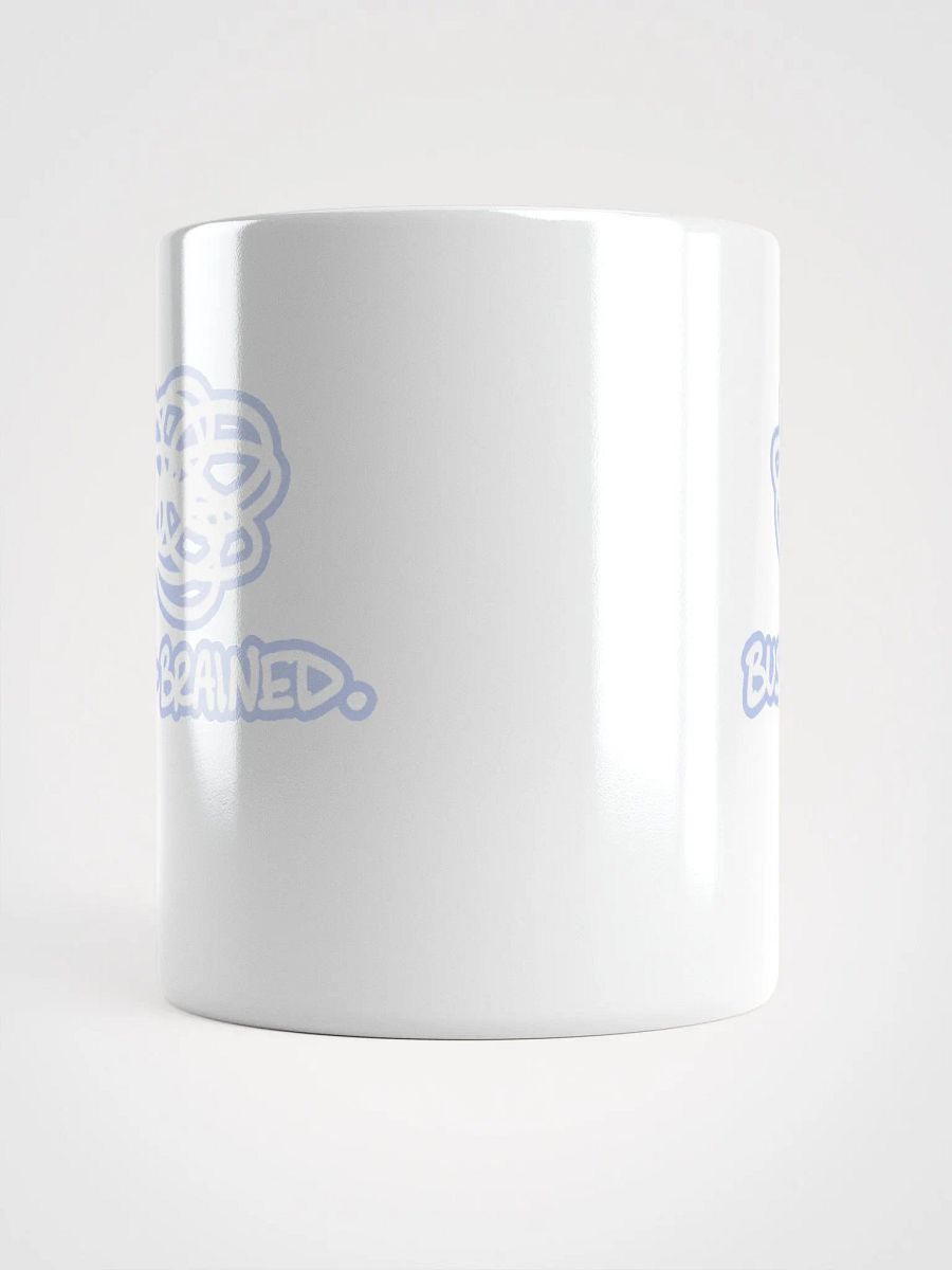 BUSY-BRAINED (lined design, #BDCAEF) glossy white mug product image (10)