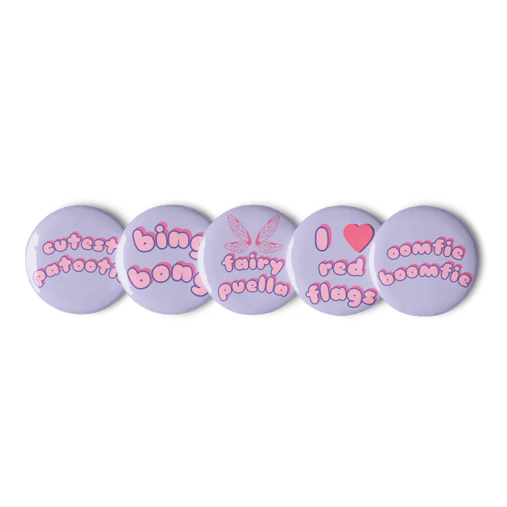 Fairy Phrases Pin Buttons Set product image (1)
