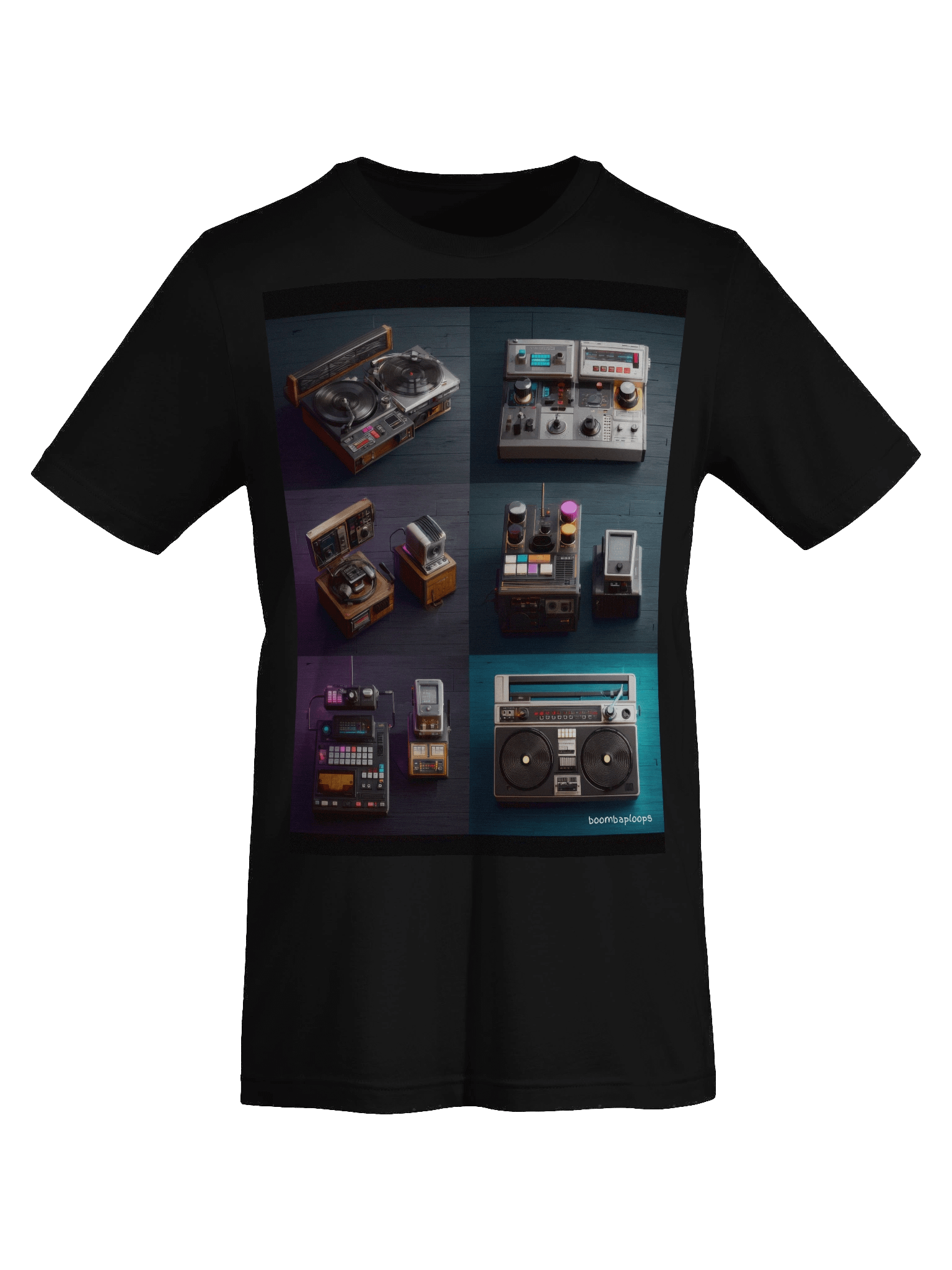 Vintage Audio Equipment Grid T-Shirt product image (14)