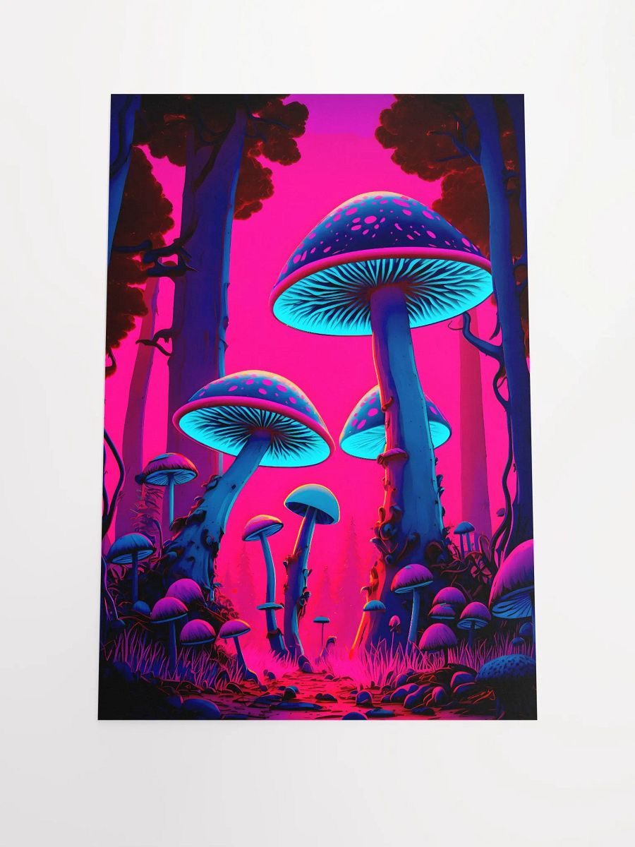 Cyberpunk Glowing Mushroom Poster product image (3)