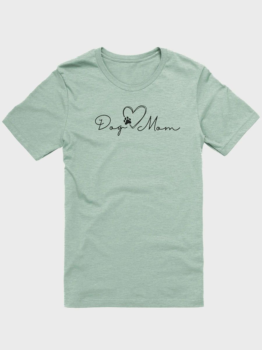 Dog Mom Simple Cursive Script Design Heart and Paw T-Shirt product image (15)