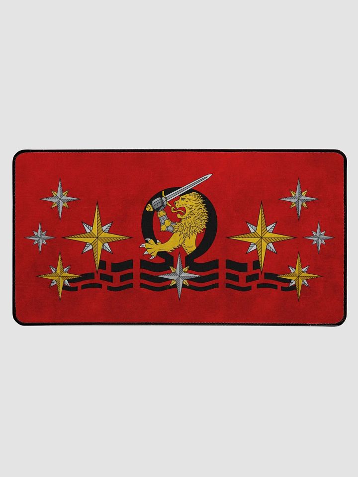 Desk Mat 15.5" x 31.5", Lion, Waves, Red product image (1)