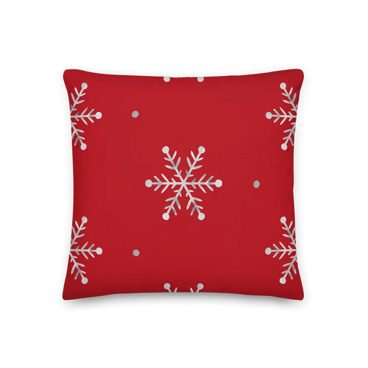 Red Holiday Snowflake Pillow product image (1)