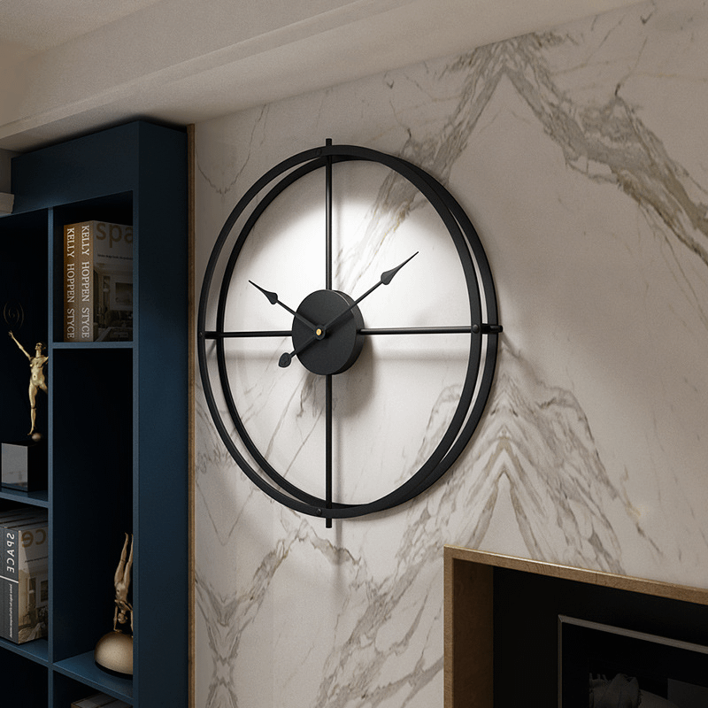 Creative And Simple Wrought Iron Wall Clock, Living Room Metal Clock, Study Room Decoration Clock product image (2)