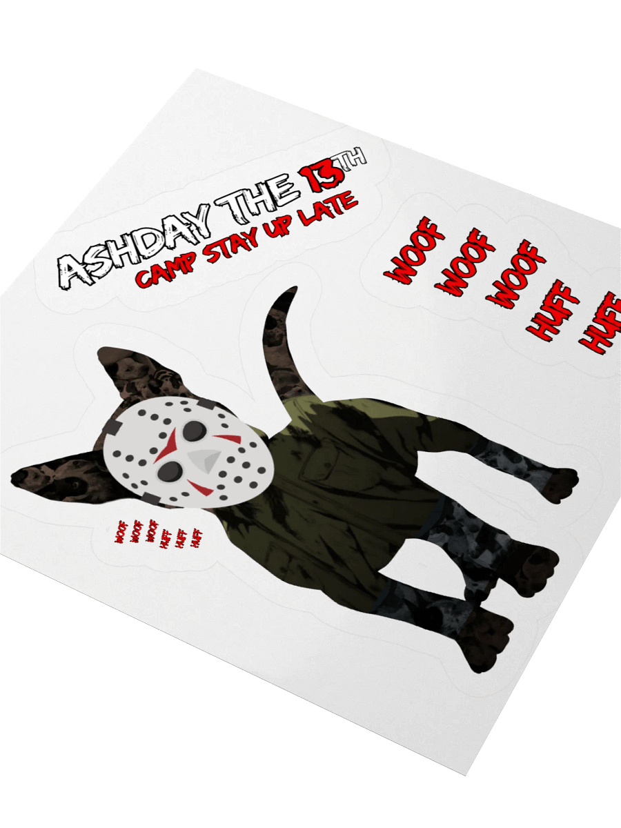Ashday the 13th Kiss Cut Sticker Set (Clear Edge) product image (3)