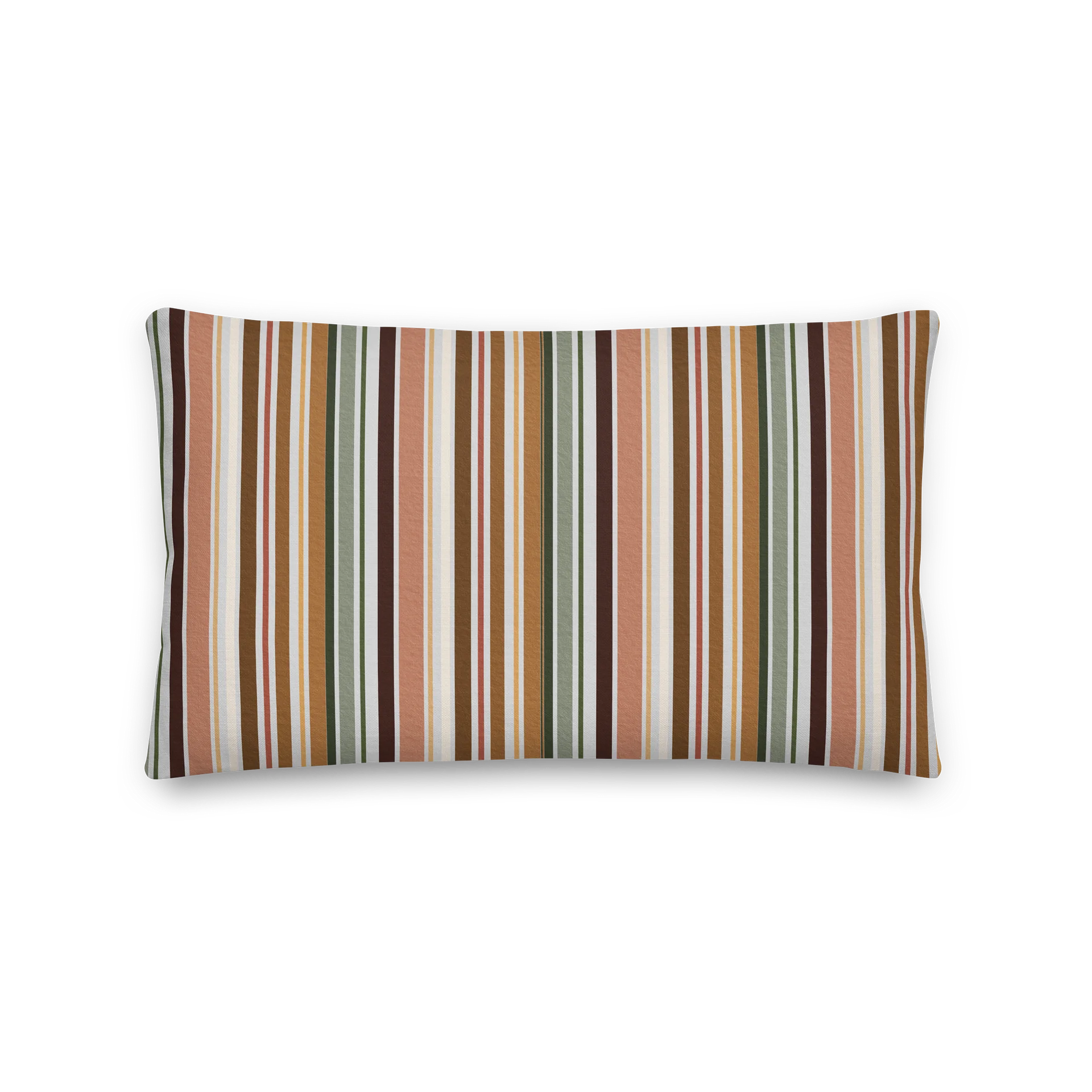 Autumn Fields Stripes Fall Colors – Premium Pillow product image (1)