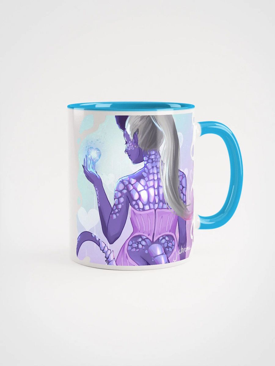 Beirra Glaswynter - Tiefling Sorceress - Heartdress Pinup - Ceramic Mug - Art by CosmicChroma product image (1)