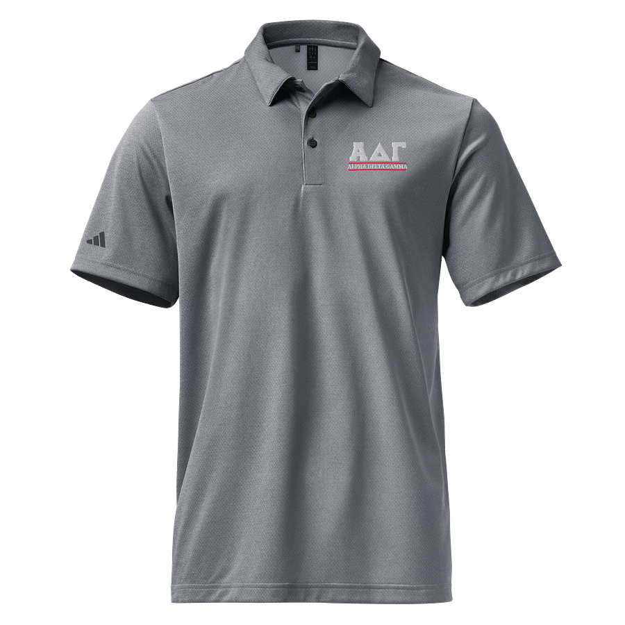 Alpha Delta Gamma Letters Space-Dyed Polo product image (1)
