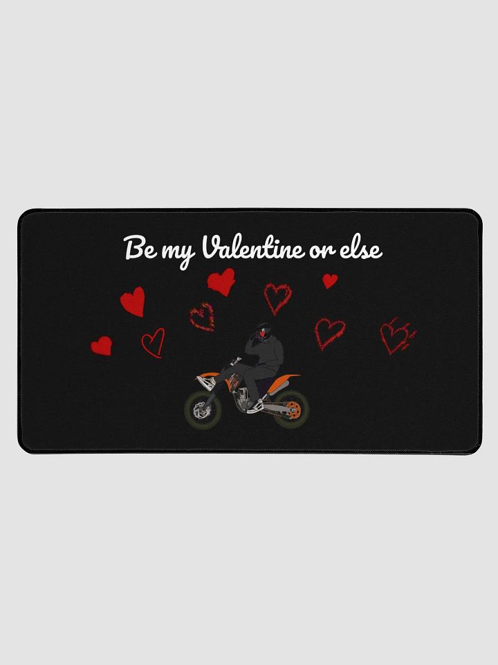 Be my Valentine or else Mousepad w/ Hearts, and Logo L product image (1)
