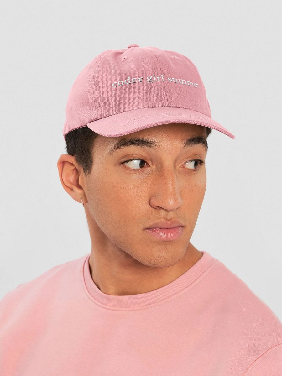 coder girl summer cap / hat - 100% cotton product image (4)