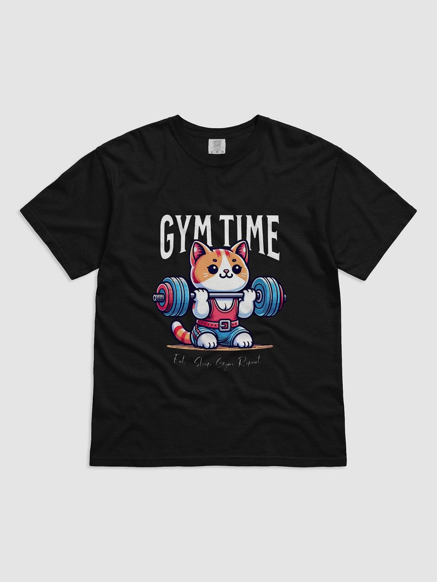 Muscle Meow: Workout Cat Cartoon T-Shirt product image (1)