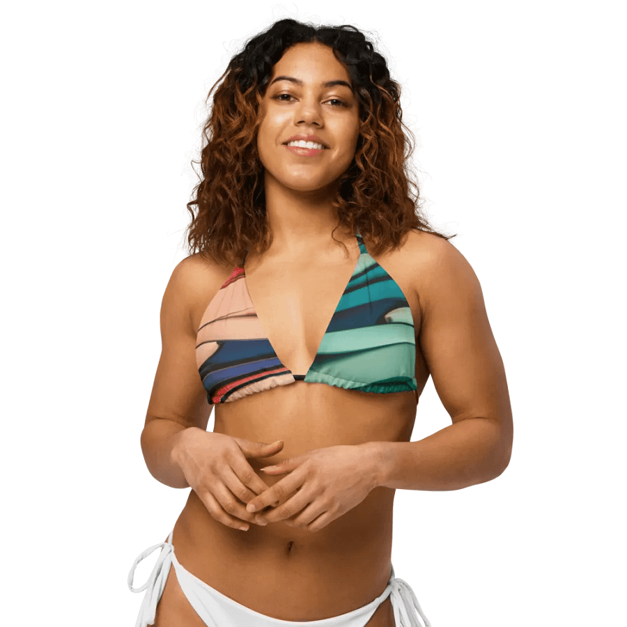 TDS Music Recycled Padded String Bikini Top in Abstract Colors (2XS-6XL) product image (10)