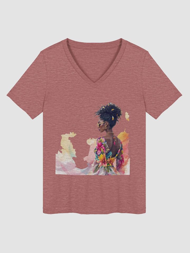 Tropical Blossom Relaxed V-Neck Tee product image (1)