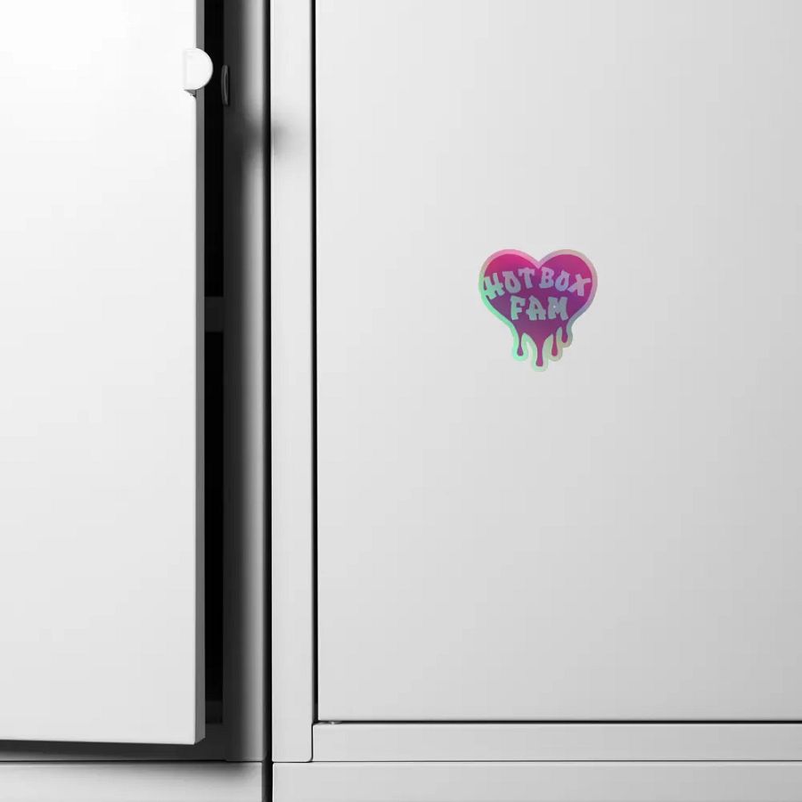 HOT BOX FAM TRANSPARENT BUBBLE GUM PINK LOGO STICKER product image (6)