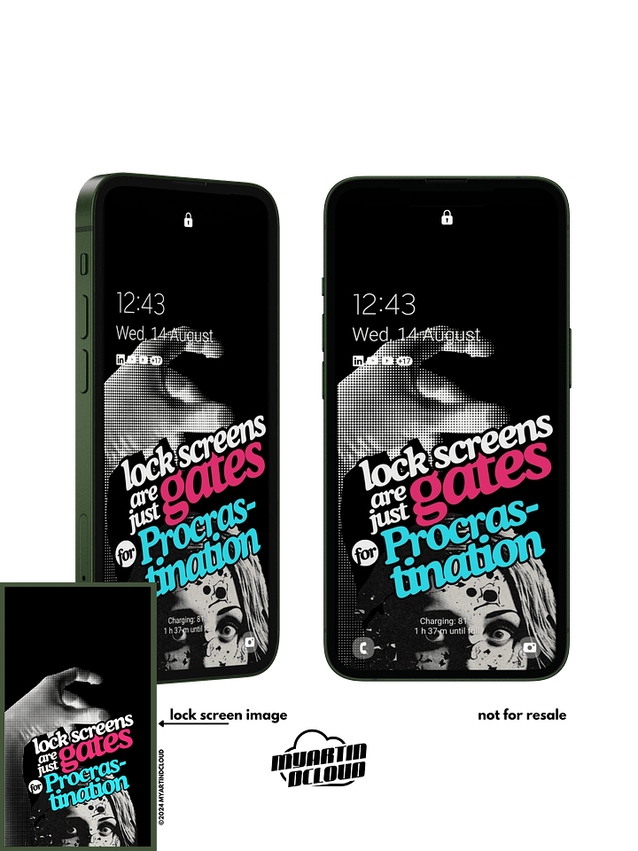 Procrastination Lock Screen Wallpaper product image (1)
