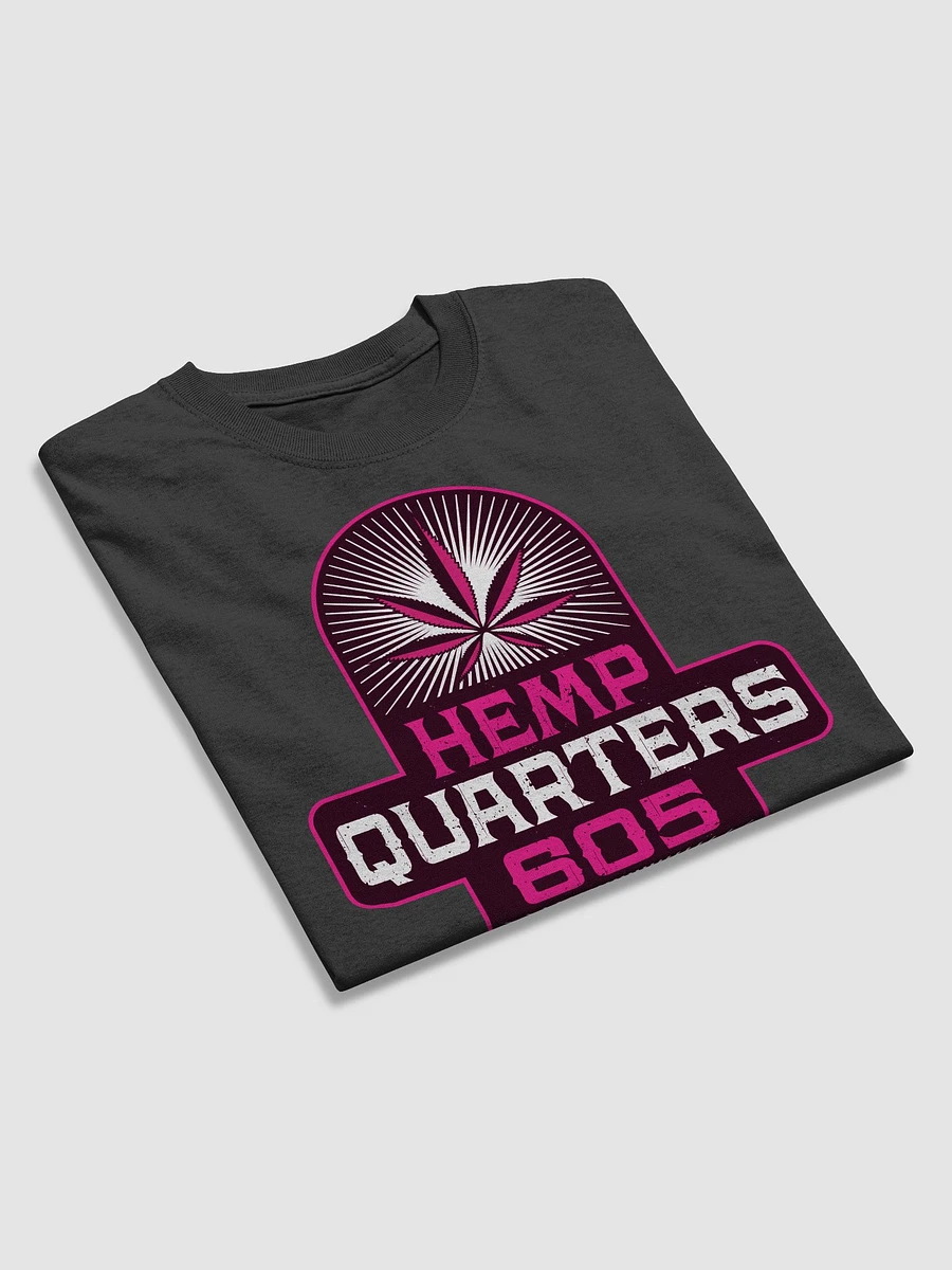 Hemp Quarters Pink Logo w/ Back Black T-Shirt product image (3)
