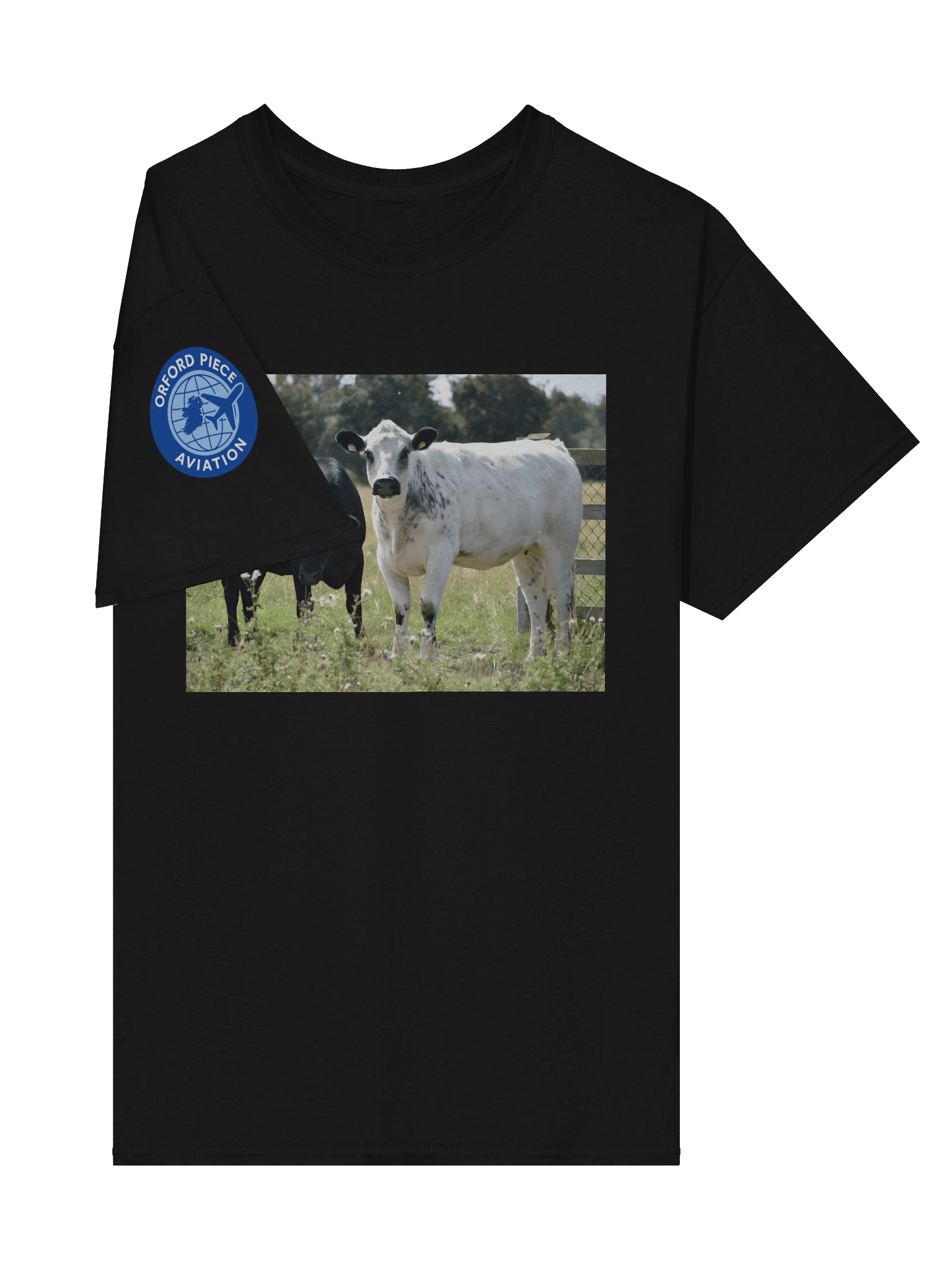 Black and White Cow Heavyweight T-Shirt product image (24)