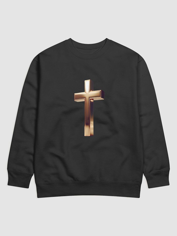 Reflective Gold 3D Cross Premium Sweatshirt product image (1)