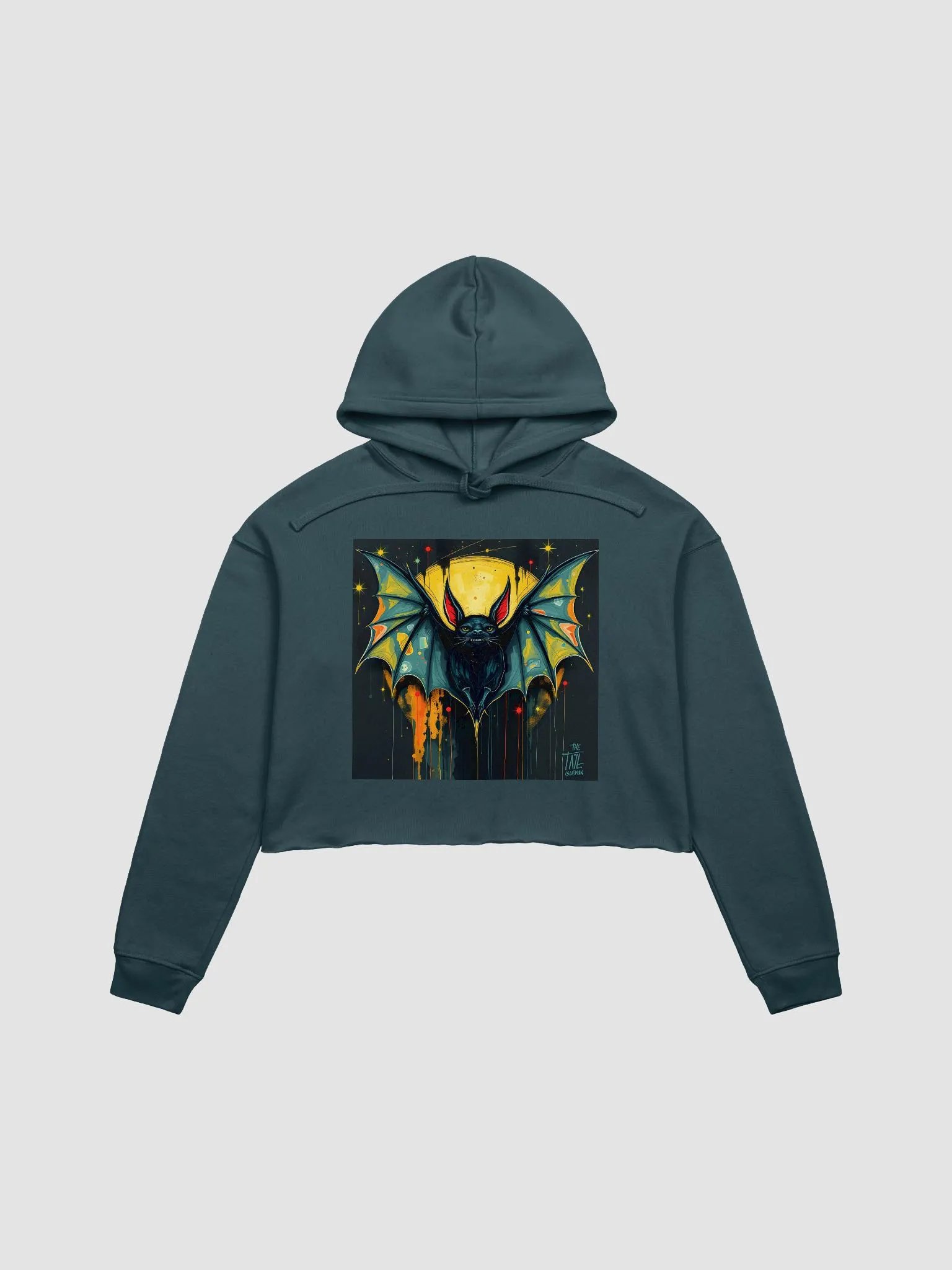 Pop art bat, Cozy Chic Crop Hoodie product image (1)