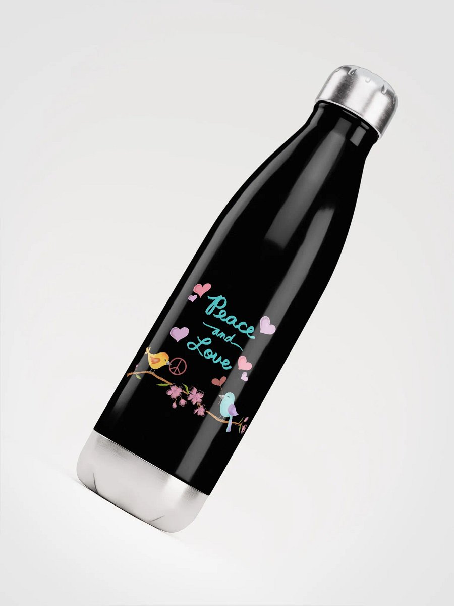 Peace and Love Stainless Steel Water Bottle product image (4)