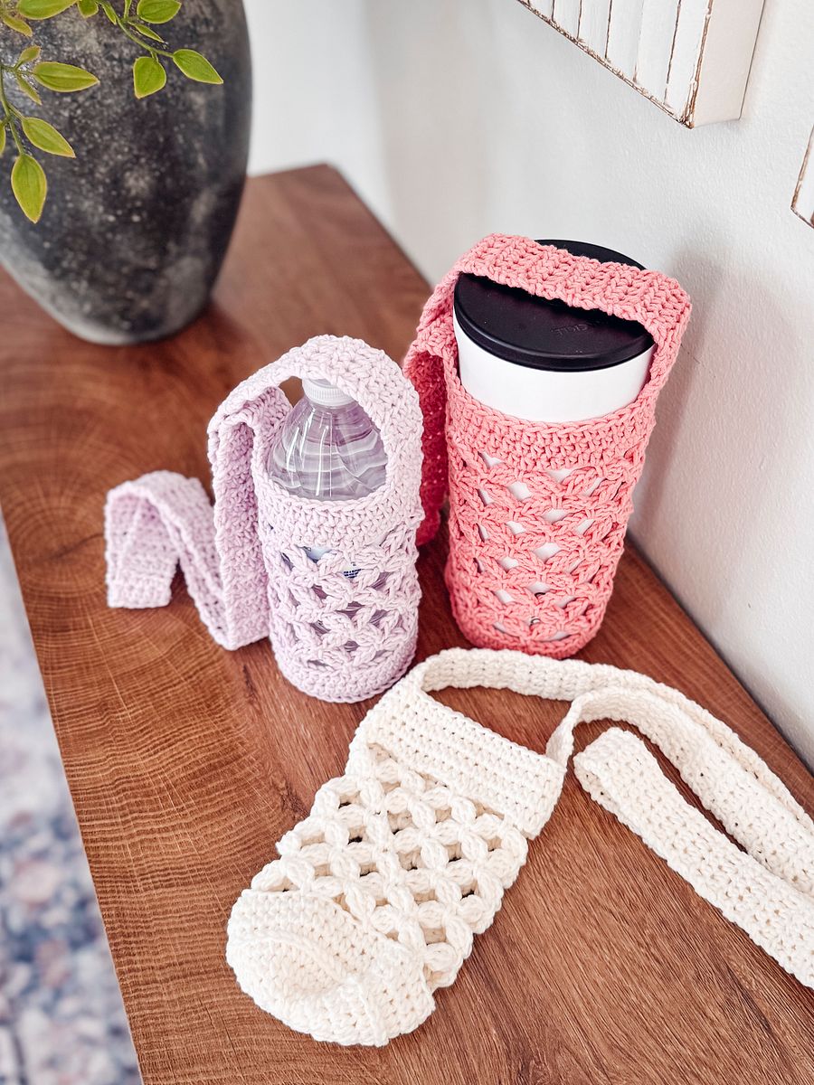 Circle Leaf Crochet Water Bottle Holder Pattern product image (9)